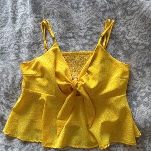 SHEIN Yellow Floral Camisole Top